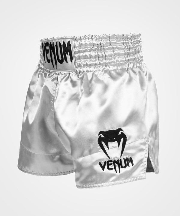 Muay Thai Shorts - Venum - 'Classic' - Silver-Black