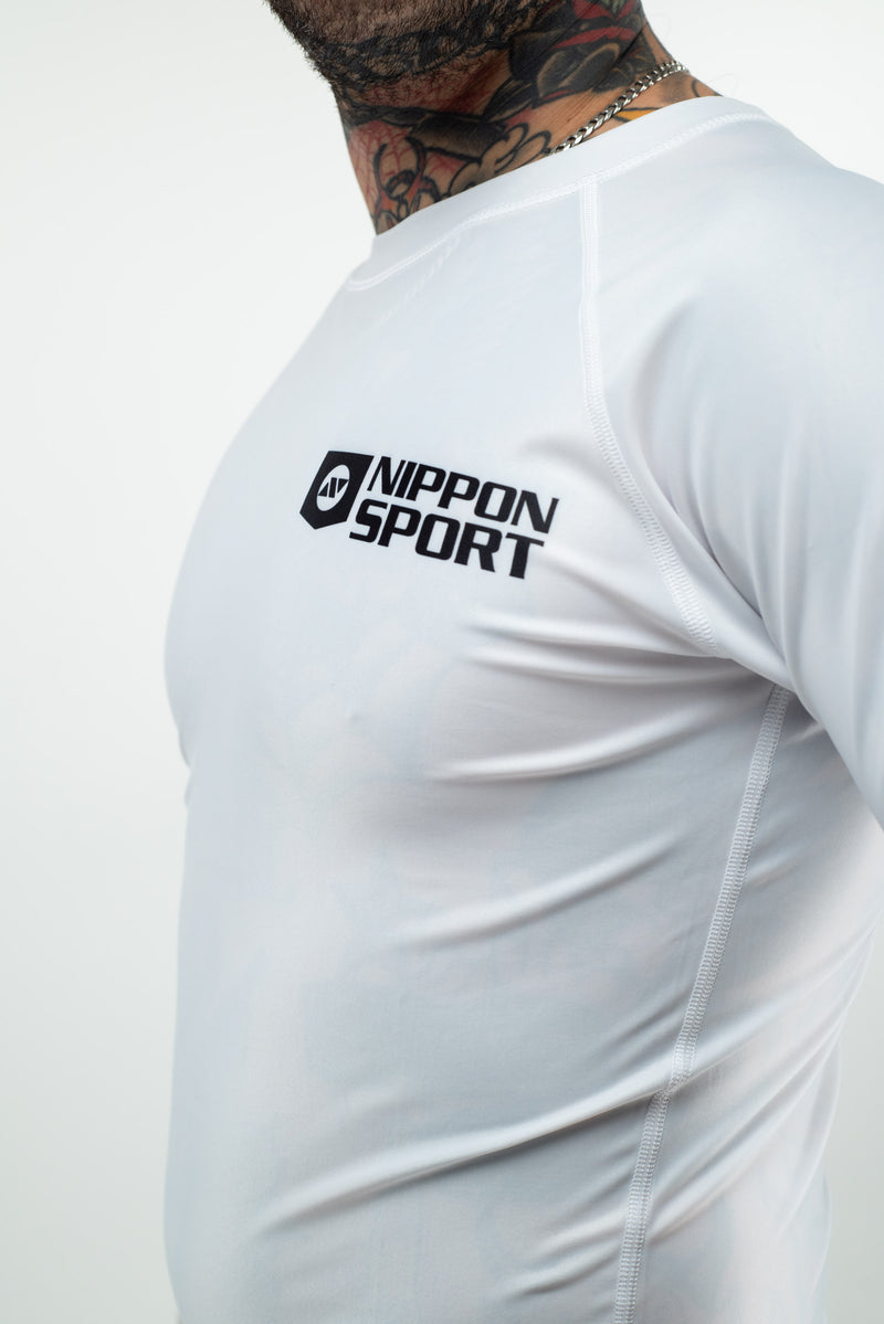 Rash Guard - Nippon Sport - 'Classic' - Short sleeves - White