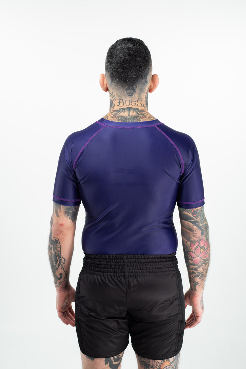 Rash Guard - Nippon Sport - 'Classic' - Short sleeves - Purple