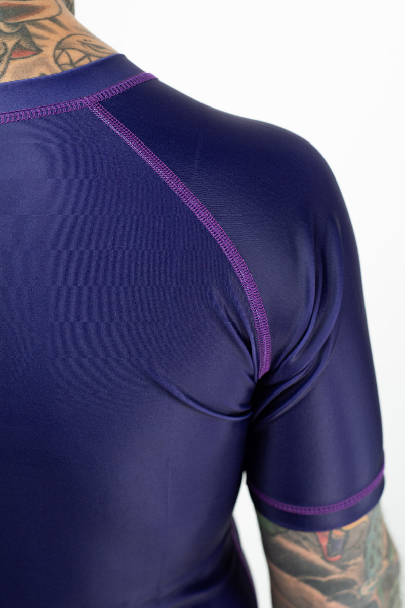 Rash Guard - Nippon Sport - 'Classic' - Short sleeves - Purple