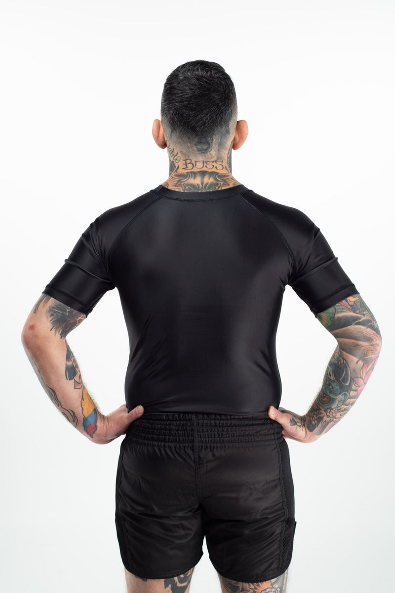 Rash Guard - Nippon Sport - 'Classic' - Short sleeves - Black