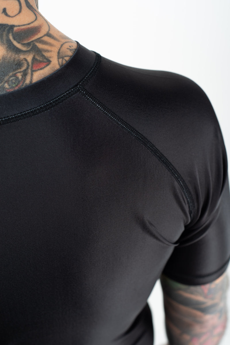 Rash Guard - Nippon Sport - 'Classic' - Short sleeves - Black