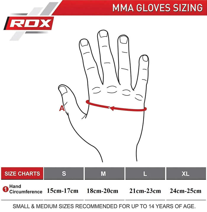 MMA Gloves - RDX - 'F12' - Black