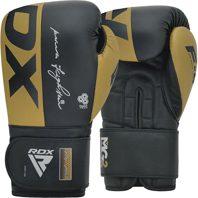 Boxing Gloves - RDX - 'REX F4' - Gold/Black