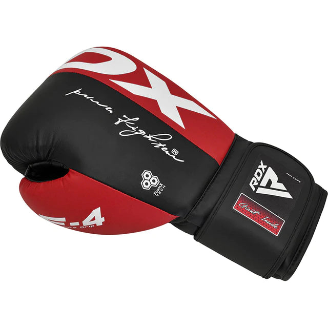 Boxing Gloves - RDX - 'REX F4' - Red/Black