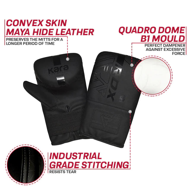 Bag Gloves - RDX - 'F6 KARA' - 4oz - Black