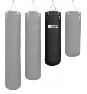 Boxing Bag - Nippon Sport - 'PRO' - 120cm - 38kg - with Filling - Black
