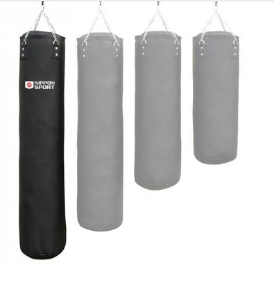 Boxing Bag - Nippon Sport - 'PRO' - 180 cm - 50 kg - With Filling - Black