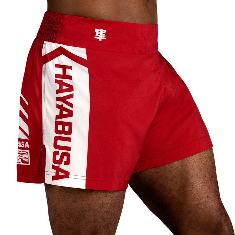 Kickboxing Shorts - Hayabusa - 'Icon' - Red/White