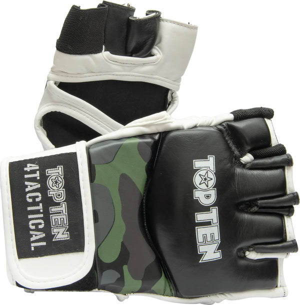 Grappling gloves - TOP TEN - '4Tactical' - Black-Green