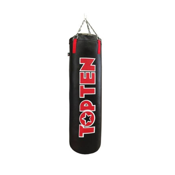 Boxing bag - TOP TEN - 180 cm - with filling - Black red