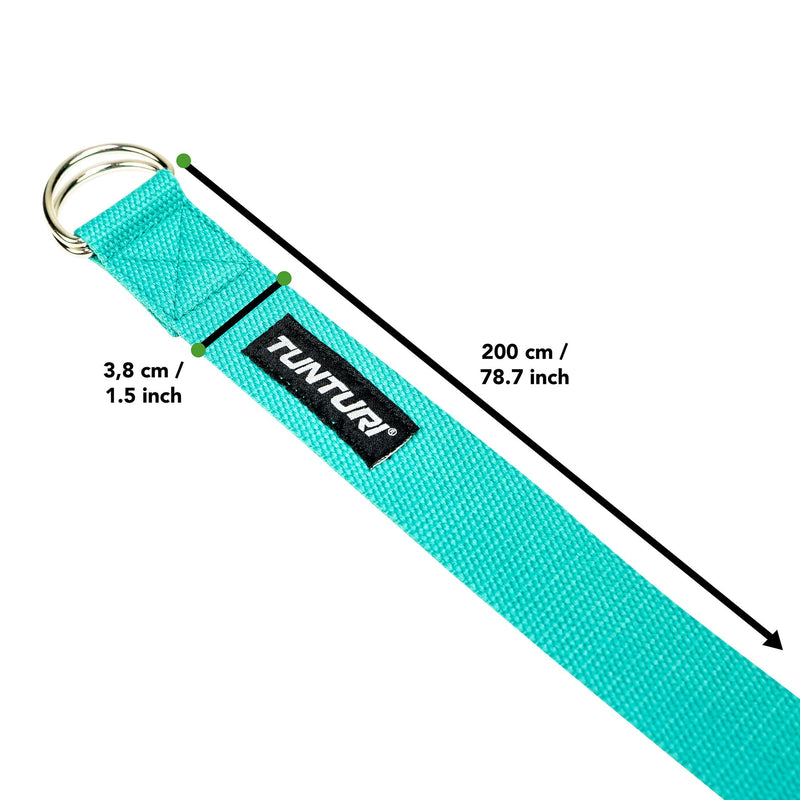 Yoga Strap - Yoga Belt - Tunturi - Turquoise