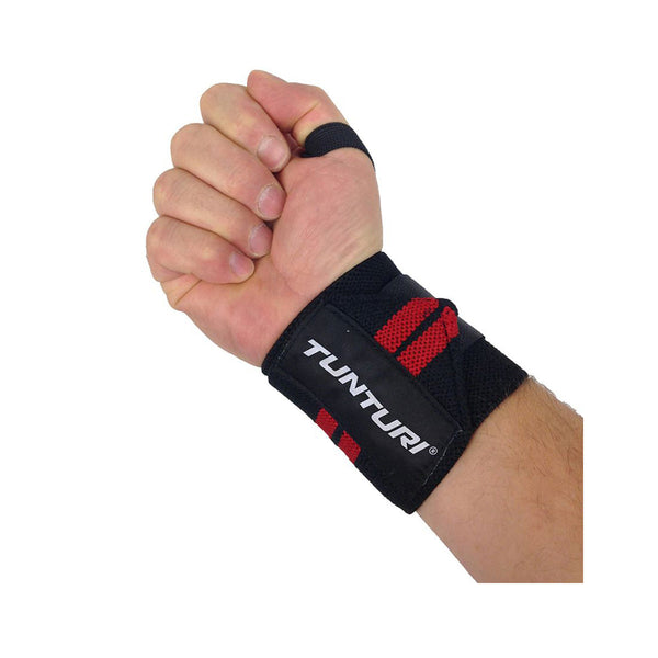 Wristband - Tunturi - with Velcro - Black-Red