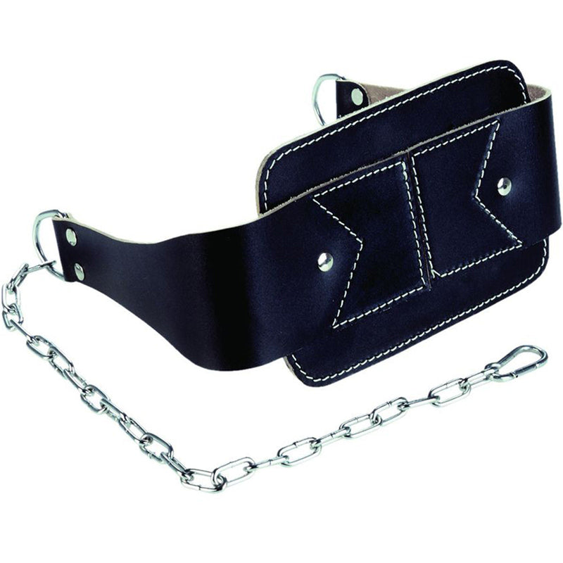 Belt - Tunturi - 'Dips Belt' - Leather - 100 CM - Black
