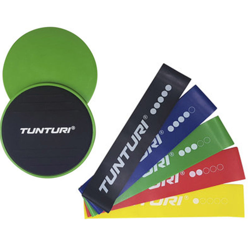 Training Elastic - Tunturi - including slider set - Multicolor