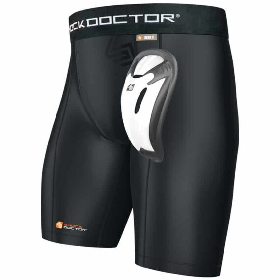 Groin Guard - Shock Doctor Compression shorts with Cup - Black