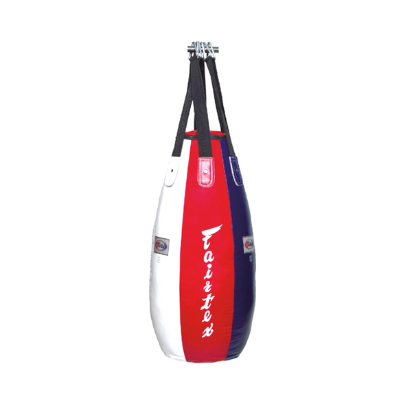 Boxing Bag - Fairtex - 'HB4'  - with Filling- White Red/Blue