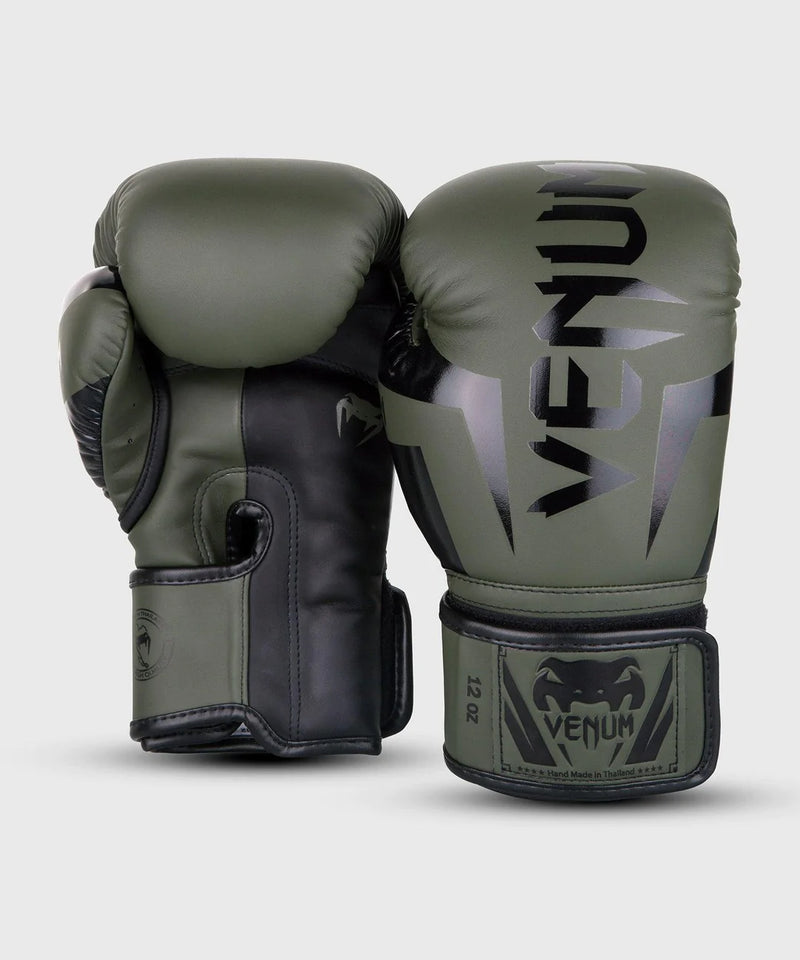 Boxing Gloves - Venum - 'Elite' - Khaki / Black