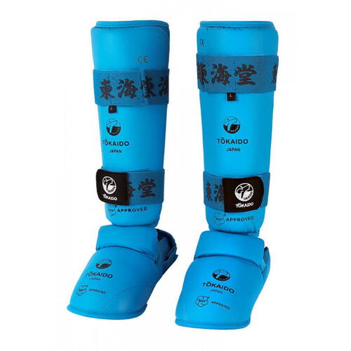 Karate Foot And Leg Protector - Tokaido - WKF Approved - Blue