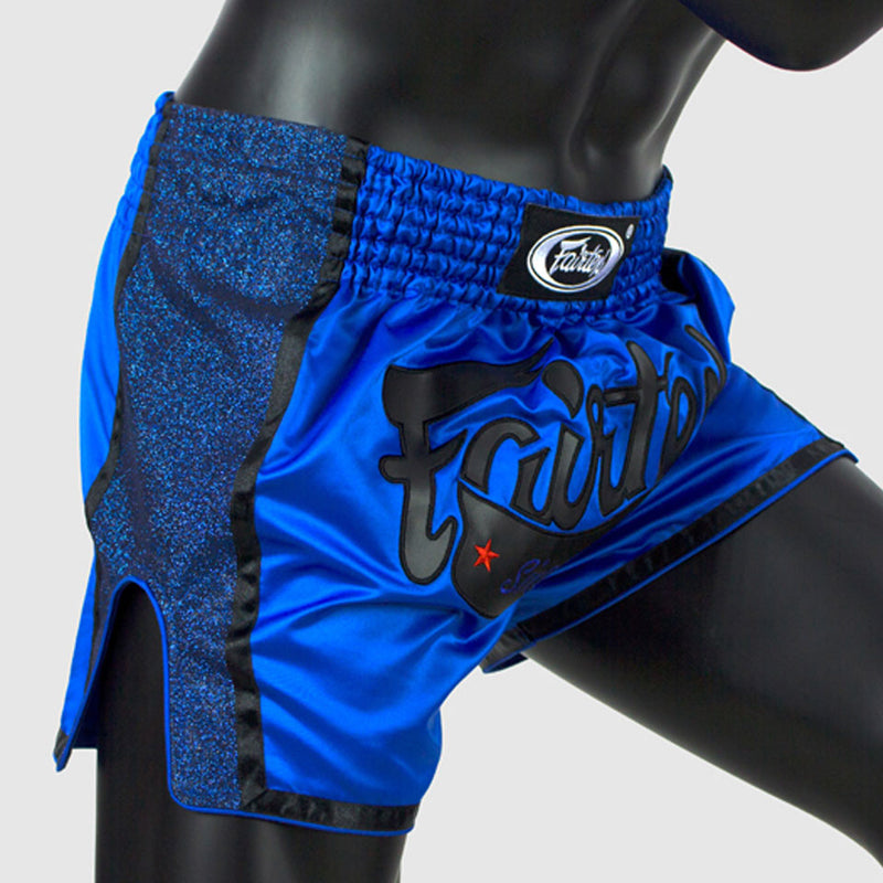 Muay Thai Shorts - Fairtex - 'BS1702' - Black-Blue