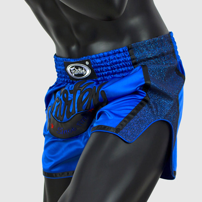 Muay Thai Shorts - Fairtex - 'BS1702' - Black-Blue