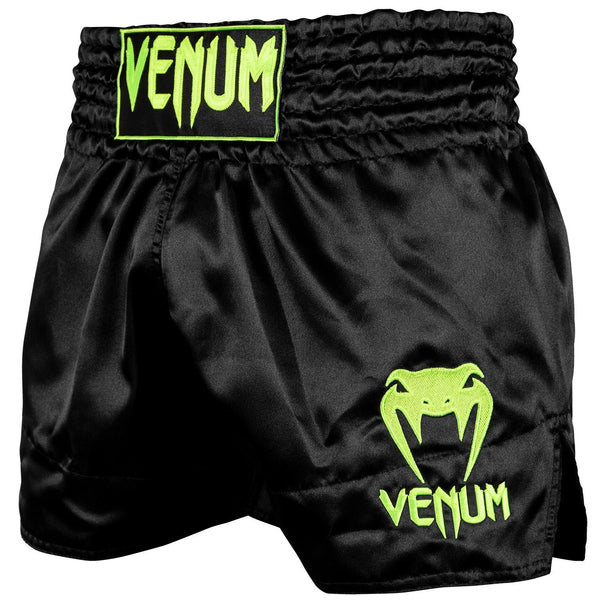 Muay Thai Shorts - Venum - 'Classic' - Black-Neon Yellow