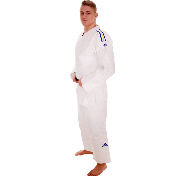 Judo Uniform - Adidas Judo - 'Champion 2.0' - Slim Fit - White-Yellow