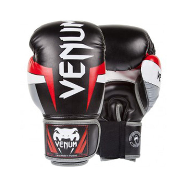 Boxing Gloves - Venum - 'Elite' - Black/Red/Grey