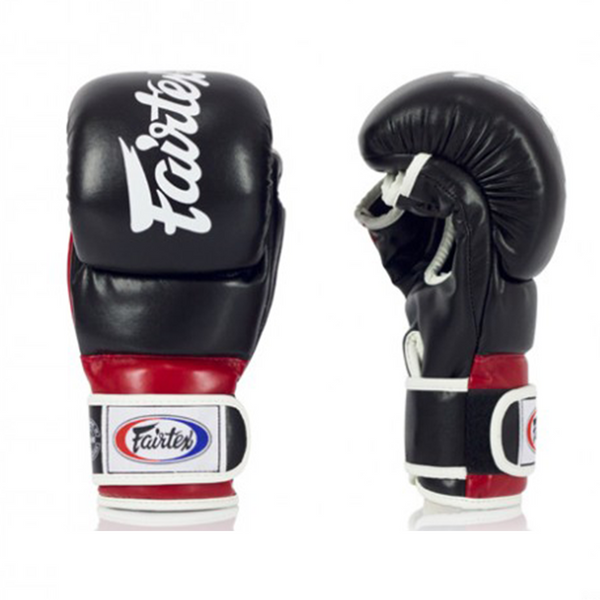 MMA sparring gloves - Fairtex - 'FGV18' - Black-Red