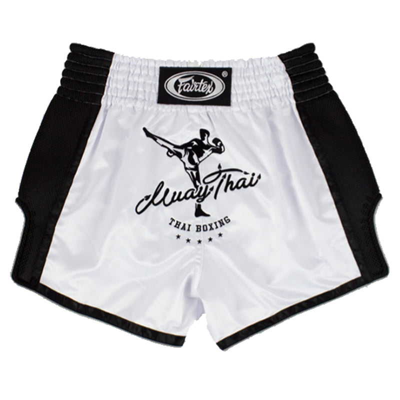 Muay Thai Shorts - Fairtex - 'BS1707' - White-Black