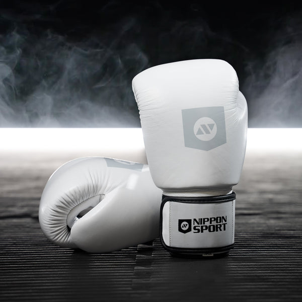Boxing Gloves - Nippon Sport - 'Gauntlet' - White