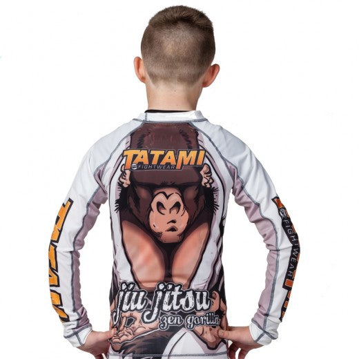 Rashguard - Kids - Tatami Fightwear - 'Zen Gorilla' - Yellow