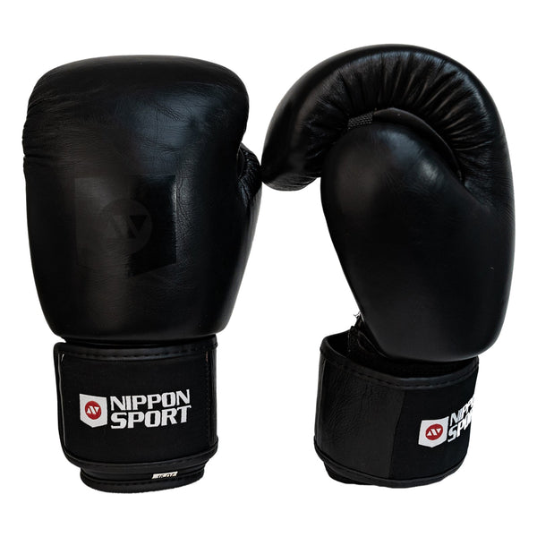 Boxing Gloves - Nippon Sport - 'Gauntlet' - Black
