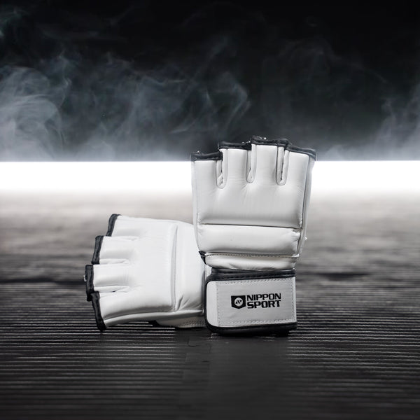 MMA Gloves - Nippon Sport - 'Freefight' - White