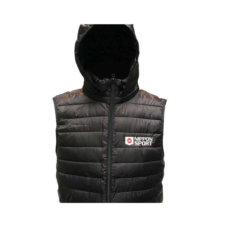 Nippon Sport - Embroidered vest - w. removable hood