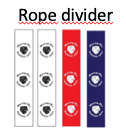 Rope divider (8 piece per set)