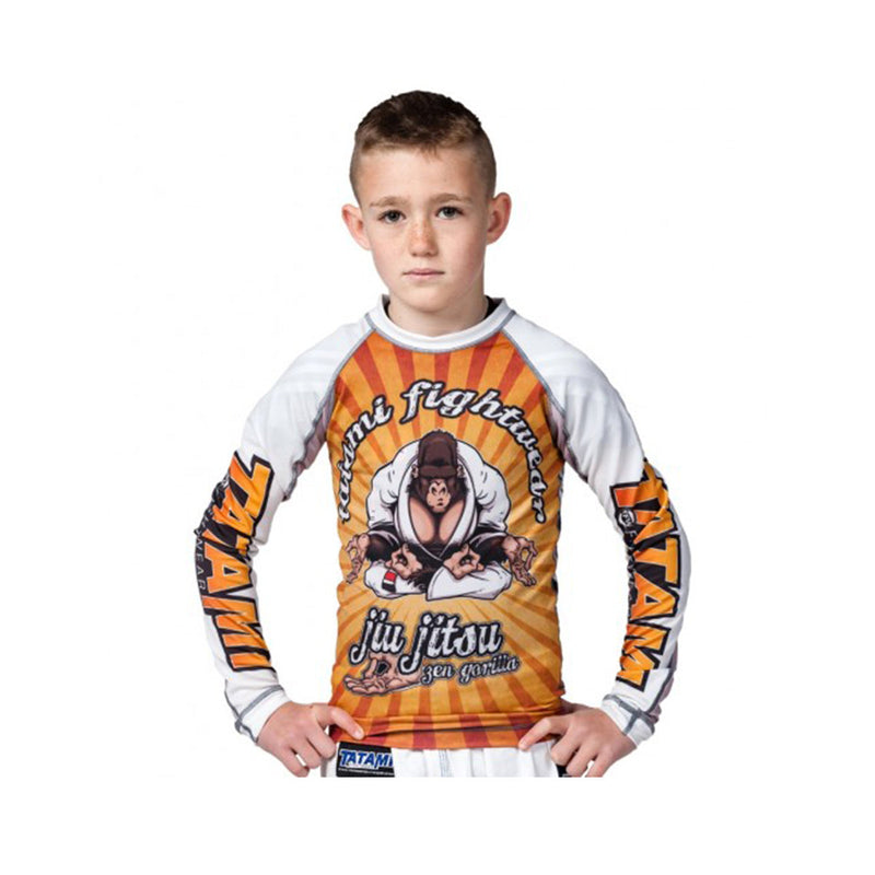 Rashguard - Kids - Tatami Fightwear - 'Zen Gorilla' - Yellow