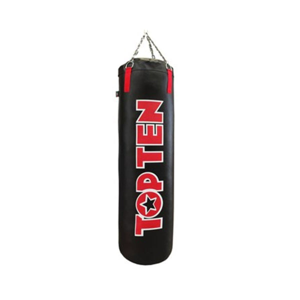 Boxing bag - TOP TEN - 120 cm - with filling - Black red