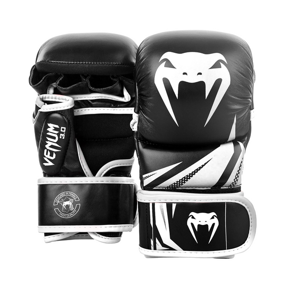 MMA Sparring Gloves - Venum - 'Challenger 3.0' - Black-White